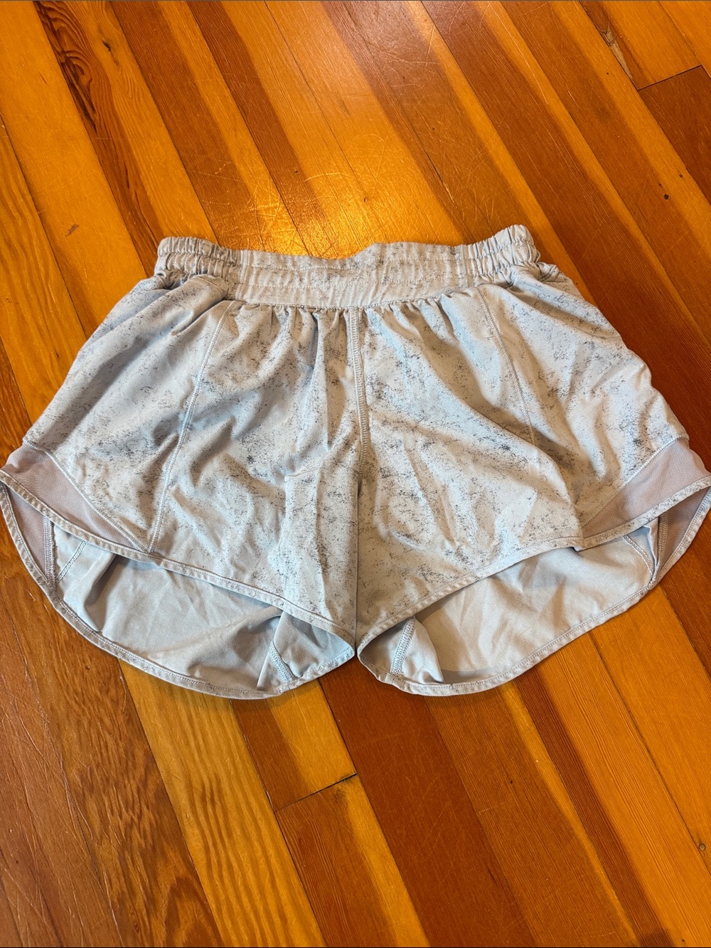 Light Blue and Gray Women's Athletic Shorts - lululemon size 6